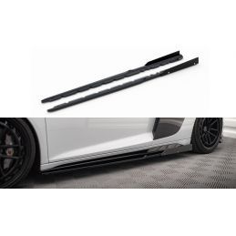 Maxton Rajouts Des Bas De Caisse V.2 + Ailerons Audi R8 Mk2 Facelift Gloss Black, AU-R8-2F-SD3G+SF Tuning.fr