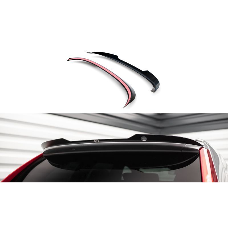 Maxton Spoiler Cap Volvo XC60 R-Design Mk1 Facelift Gloss Black, VO-XC60-1F-RDESIGN-CAP1G Tuning.fr