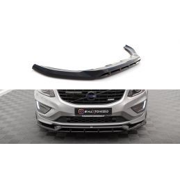 Maxton Lame Du Pare-Chocs Avant Volvo XC60 R-Design Mk1 Facelift Gloss Black, VO-XC60-1F-RDESIGN-FD1G+FD1RG Tuning.fr