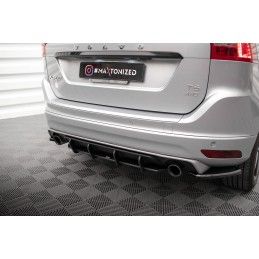 Maxton Street Pro Central Diffuseur Arriere Volvo XC60 R-Design Mk1 Facelift Black, VOXC601FRDESIGNCNC-RS1B Tuning.fr