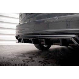 Maxton Central Arriere Splitter (avec une barre verticale) Volvo V90 R-Design Mk2 Gloss Black, VO-V90-2-RDESIGN-RD1G+RD2G Tuning