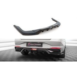 Maxton Central Arriere Splitter (avec une barre verticale) Hyundai Elantra Mk7 Gloss Black, HY-EL-7-RD1G+RD2G Tuning.fr