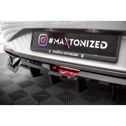 Maxton Central Arriere Splitter (avec une barre verticale) Hyundai Elantra Mk7 Gloss Black, HY-EL-7-RD1G+RD2G Tuning.fr