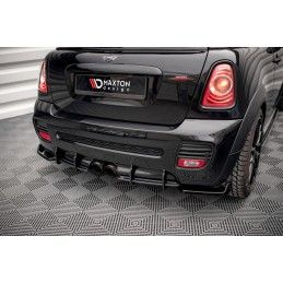 Maxton Street Pro Central Diffuseur Arriere Mini Cooper John Cooper Works R56 Black-Red, MCS256JCWCNC-RS1B+BRBI Tuning.fr