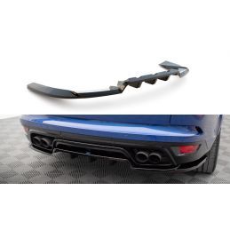 Maxton Central Arriere Splitter (avec une barre verticale) Land Rover Range Rover Sport SVR Mk2 Gloss Black, LR-RR-SPORT-2-SVR-R