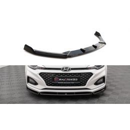 Maxton Lame Du Pare-Chocs Avant V.2 Hyundai I20 Mk2 Facelift Gloss Black, HY-I20-2F-FD2G Tuning.fr