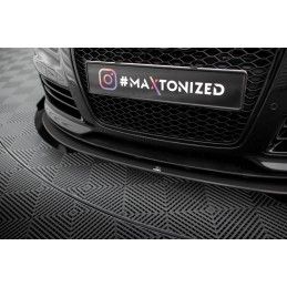 Maxton Street Pro Lame Du Pare-Chocs Avant + Flaps Audi RS6 Avant C6 Black + Gloss Flaps, AURS6C6CNC-FD3B+FSF1G Tuning.fr