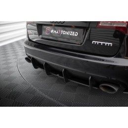 Maxton Street Pro Central Diffuseur Arriere Audi RS6 Avant C6 Black-Red, AURS6C6CNC-RS2B+BRBI Tuning.fr