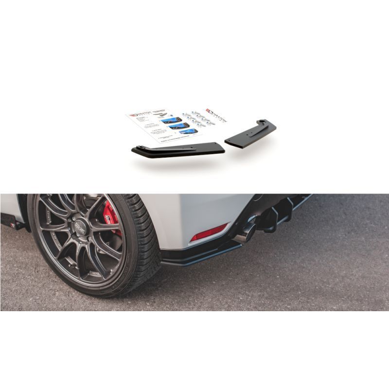 Maxton Racing Durability Rear Side Splitters Toyota GR Yaris Mk4 Black-Red, MAXTON DESIGN Maxton Racing Durability Rear Side Splitters Toyota GR Yaris Mk4 Black-Red, MAXTON DESIGN