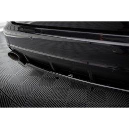 Maxton Central Arriere Splitter (avec une barre verticale) Audi RS6 Avant C6 Gloss Black, AU-RS6-C6-RD1G+RD2G Tuning.fr