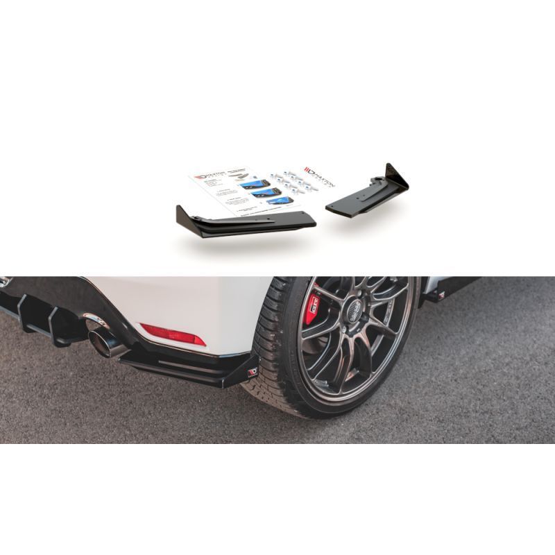 Maxton Racing Durability Rear Side Splitters + Flaps Toyota GR Yaris Mk4 Black-Red + Gloss Flaps, MAXTON DESIGN Maxton Racing Durability Rear Side Splitters + Flaps Toyota GR Yaris Mk4 Black-Red + Gloss Flaps, MAXTON DESIGN