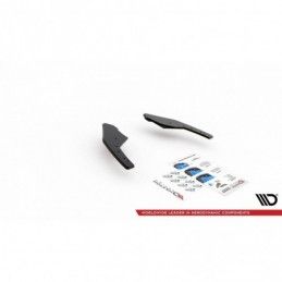 Maxton Racing Durability Rear Side Splitters Volkswagen Golf 8 GTI Black-Red, MAXTON DESIGN