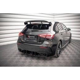 Maxton Street Pro Central Diffuseur Arriere Mercedes A35 AMG Hatchback Aero Pack W177 Black, MEA17735CNC-RS1B Tuning.fr