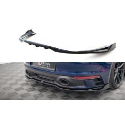 Maxton Central Arriere Splitter (avec une barre verticale) V.2 Porsche 911 Carrera Aero 992 Gloss Black, PO-911-992-CA-AERO-RD2G