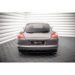 Maxton Street Pro Central Diffuseur Arriere Porsche Panamera / Panamera Diesel 970 Black-Red, POPA970CNC-RS1B+BRBI Tuning.fr