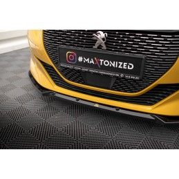 Maxton Lame Du Pare-Chocs Avant V.1 Peugeot 208 GT Mk2 Gloss Black, PE-208-2-GT-FD1G Tuning.fr