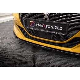 Maxton Lame Du Pare-Chocs Avant V.2 Peugeot 208 GT Mk2 Gloss Black, PE-208-2-GT-FD2G Tuning.fr