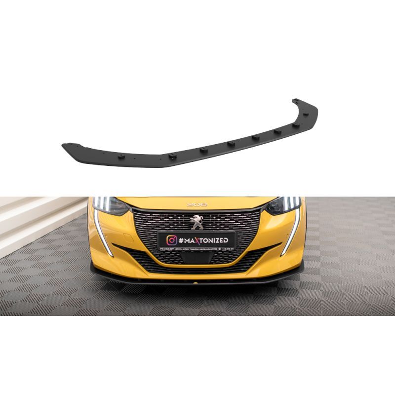 Maxton Street Pro Lame Du Pare-Chocs Avant Peugeot 208 GT Mk2 Black, PE2082GTCNC-FD1B Tuning.fr