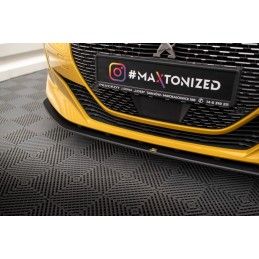 Maxton Street Pro Lame Du Pare-Chocs Avant Peugeot 208 GT Mk2 Black, PE2082GTCNC-FD1B Tuning.fr