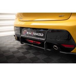 Maxton Street Pro Lame Du Pare Chocs Arriere + Flaps Peugeot 208 GT Mk2 Black + Gloss Flaps, PE2082GTCNC-RS1B+RSF1G Tuning.fr