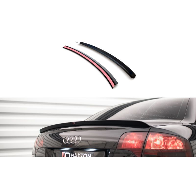 Maxton Spoiler Cap Audi A4 Sedan S-Line B7 Gloss Black, AU-A4-B7-S/S-LINE-CAP2G Tuning.fr