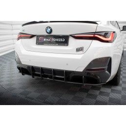 Maxton Street Pro Central Diffuseur Arriere BMW i4 M-Pack G26 Red, BMI4G26MPACKCNC-RS1BRB Tuning.fr
