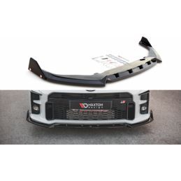 Maxton Front Splitter V.2 + Flaps Toyota GR Yaris Mk4 Gloss Black, MAXTON DESIGN