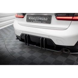 Maxton Street Pro Central Diffuseur Arriere BMW 3 M-Pack G20 / G21 Facelift Black, BM3G20FMPACKCNC-RS1B Tuning.fr