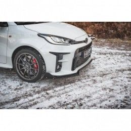Maxton Front Splitter V.3 + Flaps Toyota GR Yaris Mk4 Gloss Black, MAXTON DESIGN