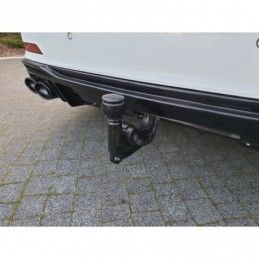 Maxton Rear Valance + Exhaust Ends Imitation Audi S6 / A6 S-Line C8 Gloss Black \ Chrome, MAXTON DESIGN