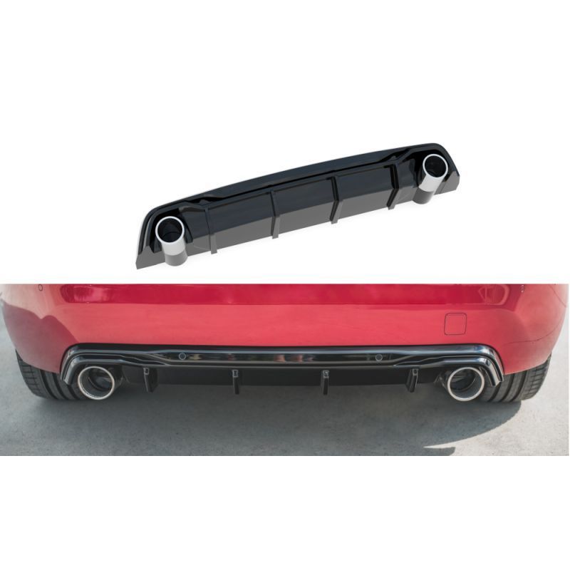 Maxton Rear Valance + Exhaust Ends Imitation Peugeot 308 GT Mk2 Facelift Gloss Black \ Chrome, MAXTON DESIGN Maxton Rear Valance + Exhaust Ends Imitation Peugeot 308 GT Mk2 Facelift Gloss Black \ Chrome, MAXTON DESIGN