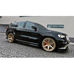 RAJOUTS DES BAS DE CAISSE MAXTON Jeep Grand Cherokee WK2 Summit (APRES FACELIFT) Noir Brillant