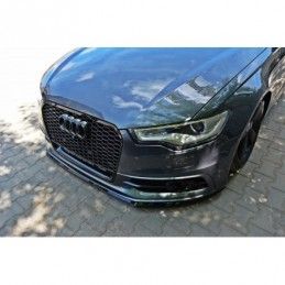 Maxton Front Splitter V.2 Audi S6 / A6 S-Line C7 Gloss Black, A6/S6/RS6 4G C7 