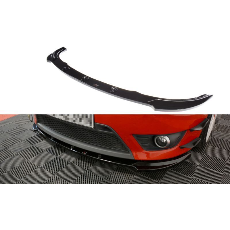 Maxton Front Splitter V.1 Ford Fiesta ST Mk6 Gloss Black, Fiesta MK6 / MK6 ST Maxton Front Splitter V.1 Ford Fiesta ST Mk6 Gloss Black, Fiesta MK6 / MK6 ST