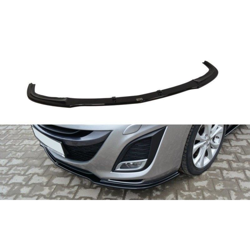 Maxton FRONT SPLITTER MAZDA 3 MK2 SPORT (PREFACE) Gloss Black, Mazda 3 Maxton FRONT SPLITTER MAZDA 3 MK2 SPORT (PREFACE) Gloss Black, Mazda 3