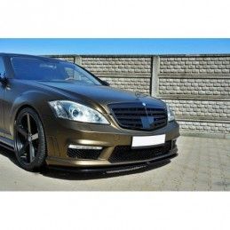 Maxton FRONT SPLITTER MERCEDES S-CLASS W221 AMG Gloss Black, CLASSE S W221
