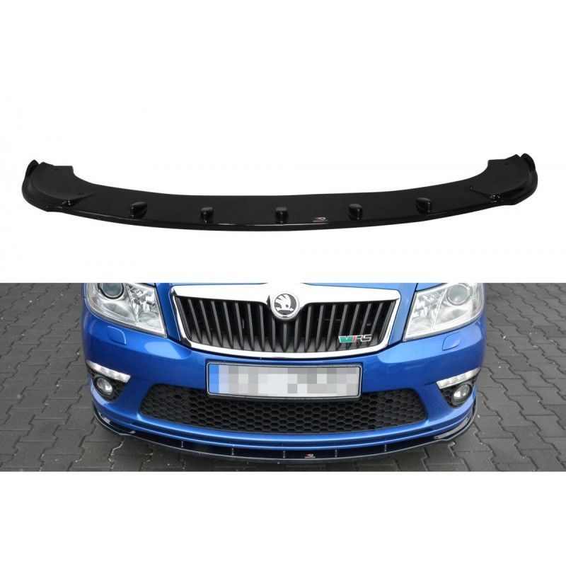 Maxton Front Splitter V.1 Skoda Octavia RS Mk2 FL Gloss Black, Octavia II Maxton Front Splitter V.1 Skoda Octavia RS Mk2 FL Gloss Black, Octavia II