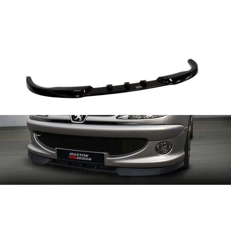 Maxton FRONT SPLITTER PEUGEOT 206 (for: CC, RC, GTI, S16, XSI, XS, SPORT) Gloss Black, 206 Maxton FRONT SPLITTER PEUGEOT 206 (for: CC, RC, GTI, S16, XSI, XS, SPORT) Gloss Black, 206