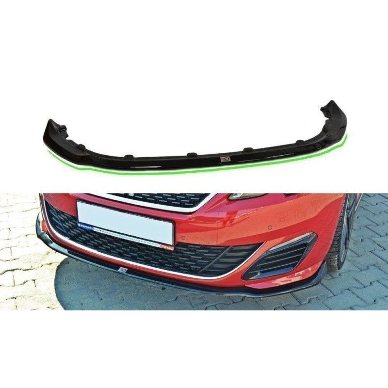 Maxton FRONT SPLITTER v.1 PEUGEOT 308 II GTI Gloss Black, 308 Maxton FRONT SPLITTER v.1 PEUGEOT 308 II GTI Gloss Black, 308