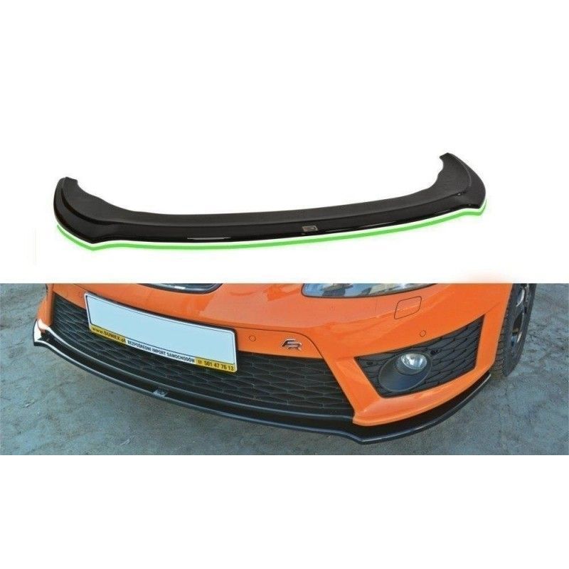 Maxton FRONT SPLITTER V.2 SEAT LEON MK2 CUPRA / FR (FACELIFT) Gloss Black, Leon Mk2 / Cupra Maxton FRONT SPLITTER V.2 SEAT LEON MK2 CUPRA / FR (FACELIFT) Gloss Black, Leon Mk2 / Cupra