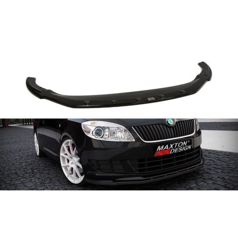 Maxton Front Splitter Skoda Fabia Mk2 FL Gloss Black, Fabia II Maxton Front Splitter Skoda Fabia Mk2 FL Gloss Black, Fabia II
