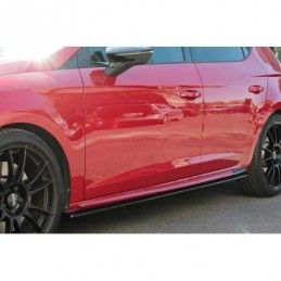 Maxton SIDE SKIRTS DIFFUSERS v.2 Seat Leon Mk3 Cupra/ FR Facelift Gloss Black, Leon Mk3 FR