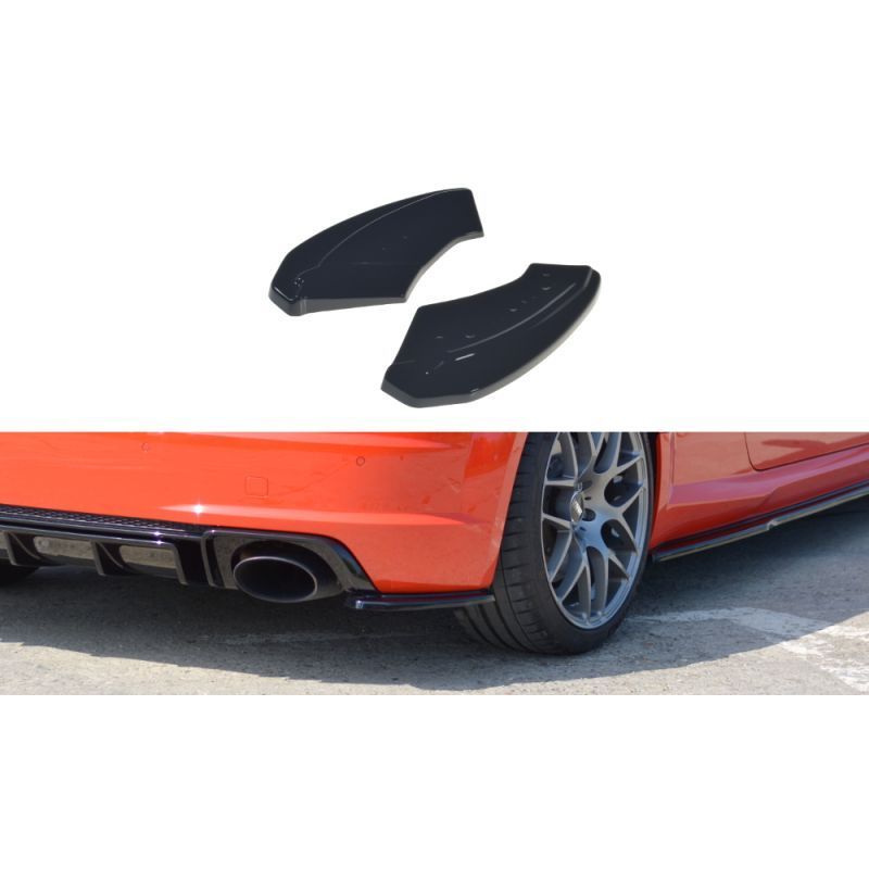 Maxton Rear Side Splitters Audi TT RS 8S Gloss Black, TT Mk3 8S Maxton Rear Side Splitters Audi TT RS 8S Gloss Black, TT Mk3 8S