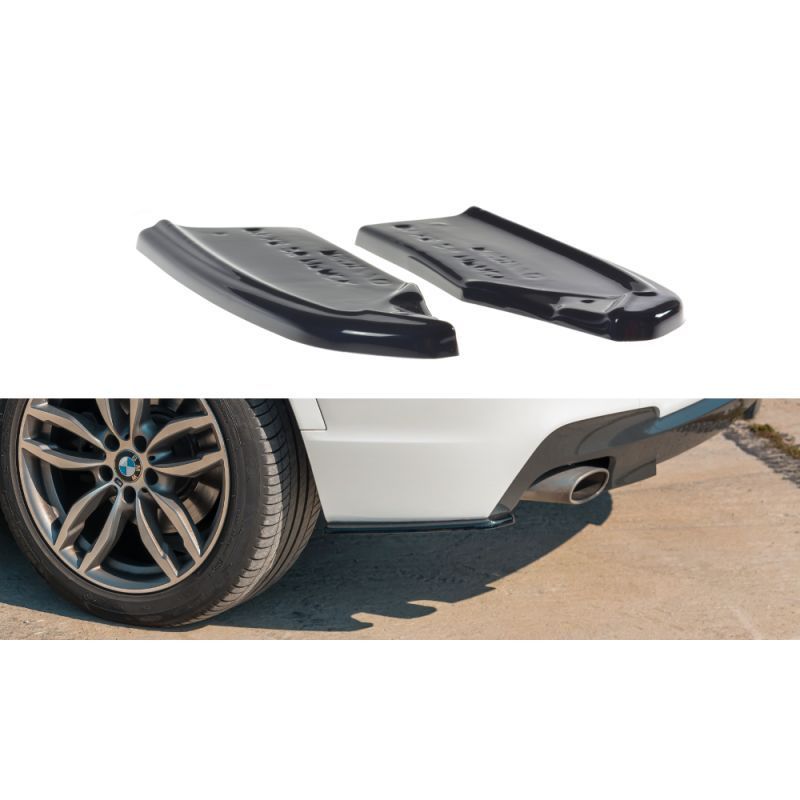 Maxton REAR SIDE SPLITTERS for BMW X3 F25 M-Pack Facelift Gloss Black, X3 F25 Maxton REAR SIDE SPLITTERS for BMW X3 F25 M-Pack Facelift Gloss Black, X3 F25