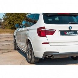 Maxton REAR SIDE SPLITTERS for BMW X3 F25 M-Pack Facelift Gloss Black, X3 F25
